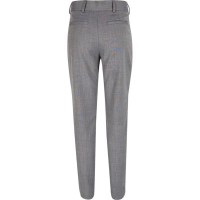 Boys light grey suit trousers